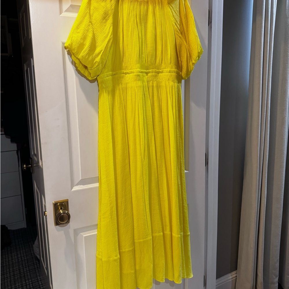 ANTONIO MELANI Vibrant Yellow Midi Dress